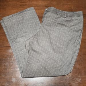 Worthington 24W Charcoal Pinstriped Pants Modern Fit